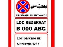 Placuta personalizata pentru loc de parcare